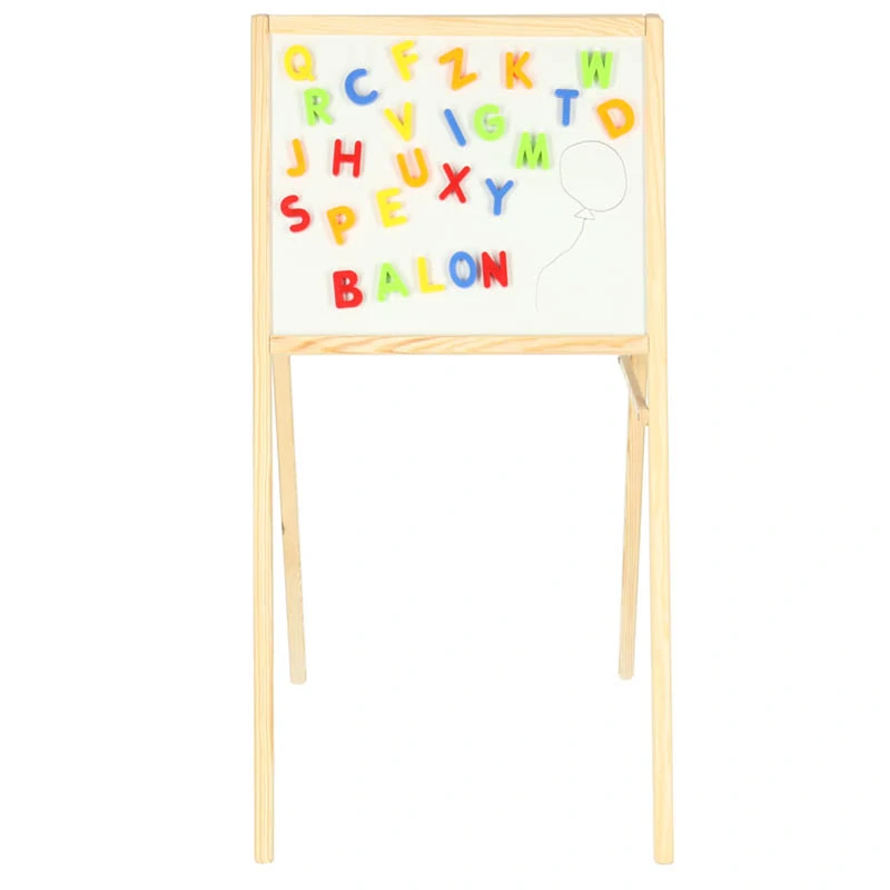 Kriedová a magnetická tabuľa s počítadlom sivá 43 × 50 × 84 cm
