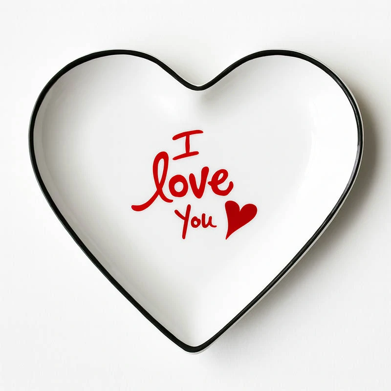 Porcelánový tanier v tvare srdca LOVE 22 cm