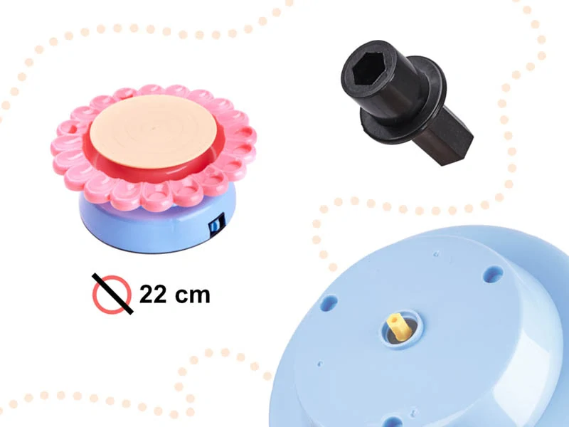 Detský hrnčiarsky kruh - Kreatívny set s hlinou a farbami 600 g