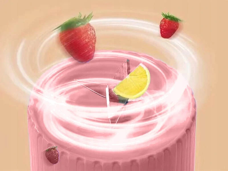 Prenosný smoothie mixér USB bezdrôtový 400ml ružový