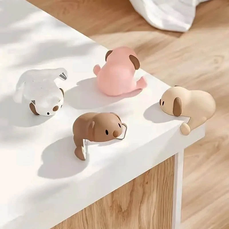 Silikónový chránič rohov nábytku béžový Psík (4ks)