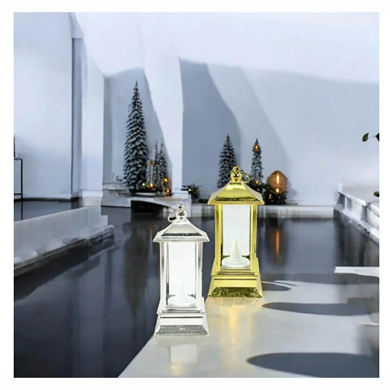 LED lampáš 12,5 cm - zlatý a strieborný
