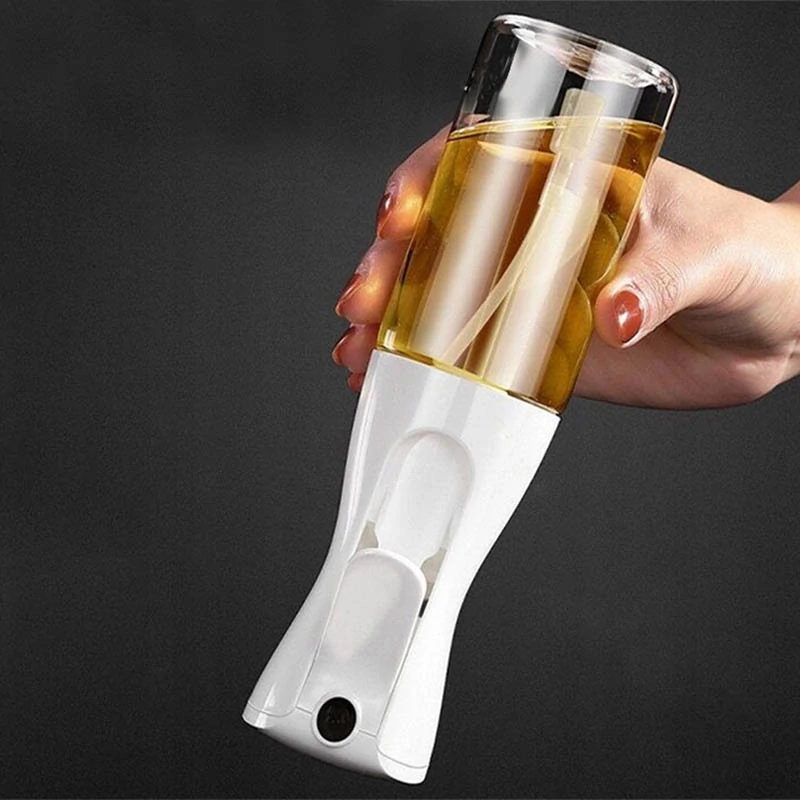 Sklenený rozprašovač na olej, ocot a omáčky 200ml biely