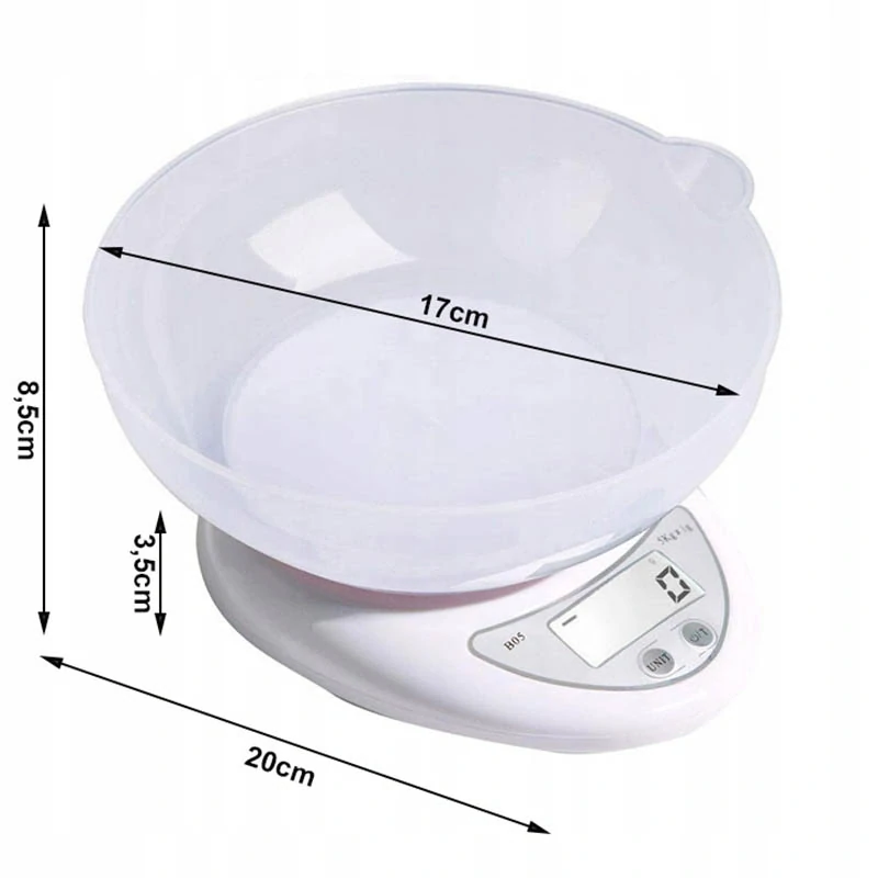 Kuchynská digitálna váha s miskou 5 kg LCD