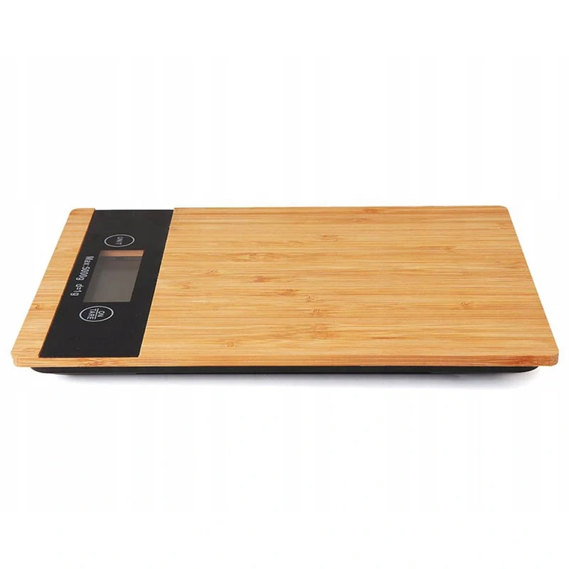 Kuchynská bambusová váha s LCD displejom do 5 kg