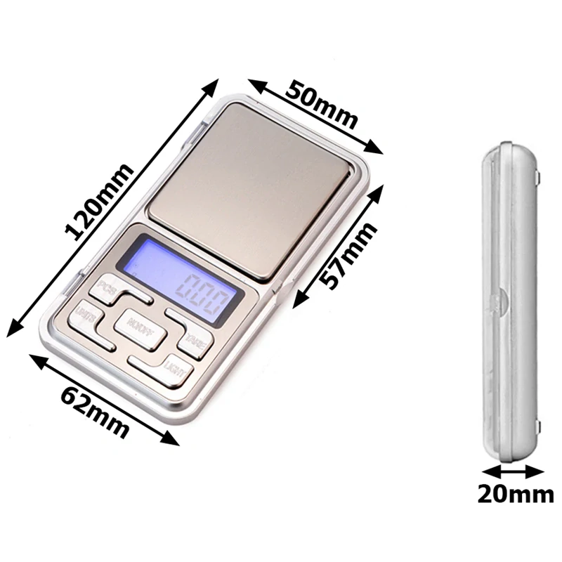 Vrecková elektronická váha 200 g / 0,01 g s LCD displejom
