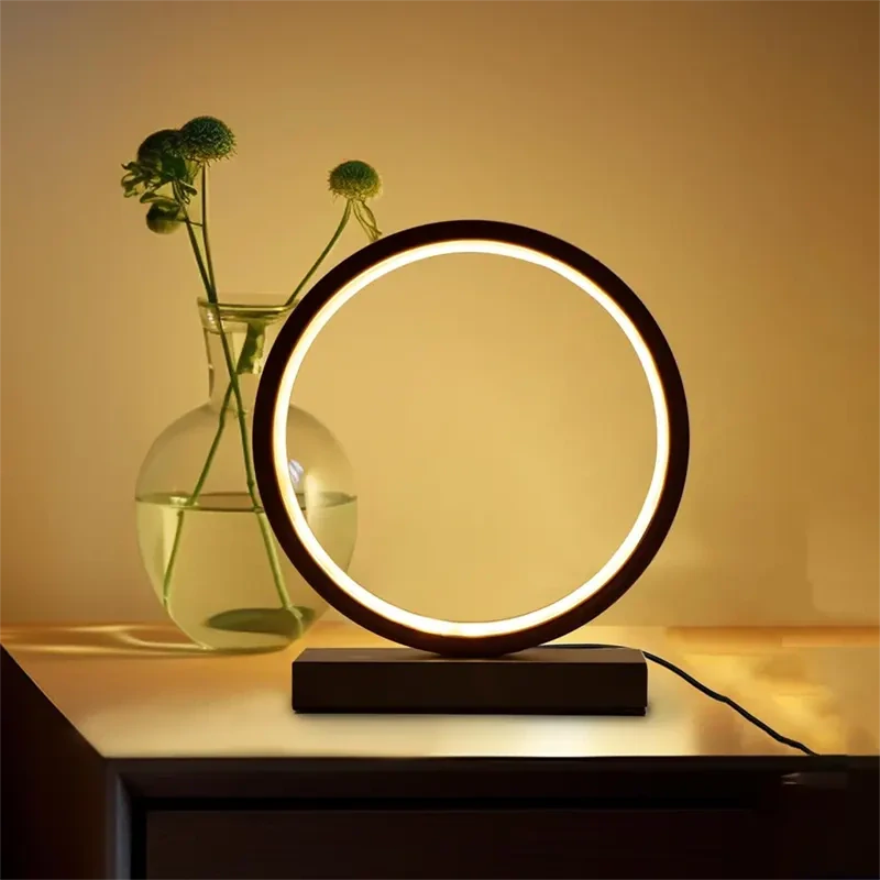 LED stolová lampa okrúhla