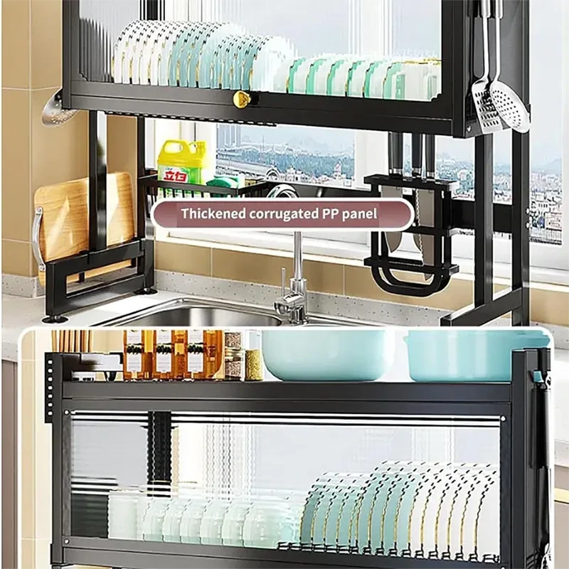 Multifunkčný sušič riadu nad drez 65 cm čierny