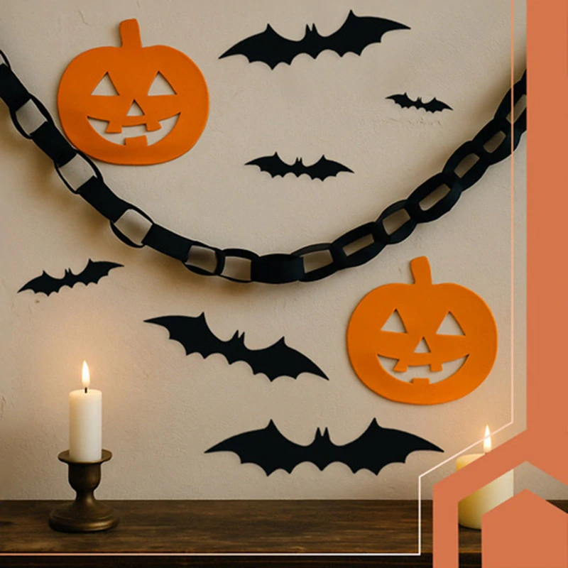 Netopiere 3D nálepky na Halloween 56 ks