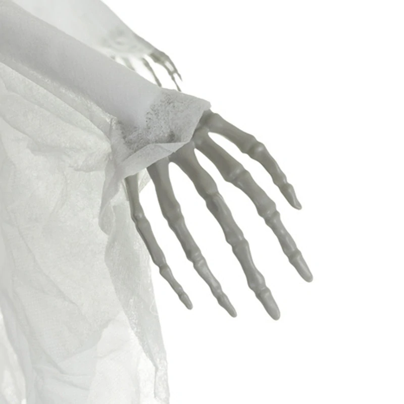 Závesná dekorácia kostra 70cm biela