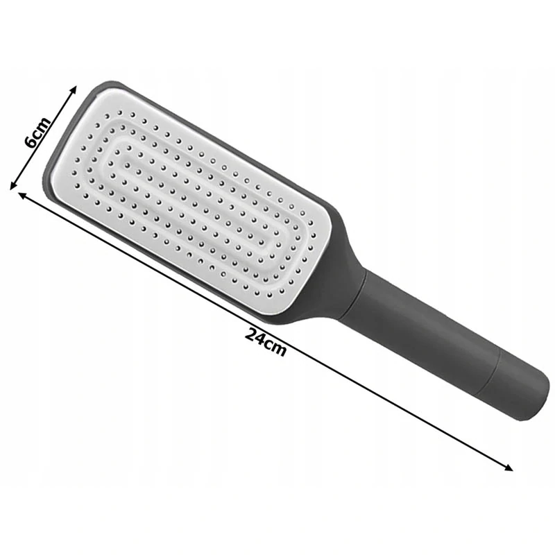 Samočistiaca kefa na vlasy proti elektrizovaniu tmavosivá