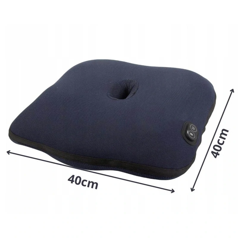 Masážny a vyhrievaný vankúš na sedenie s vibráciami