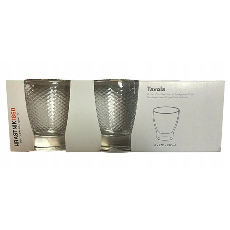 Sada 3 sklenených pohárov Hrastnik Tavola 290 ml