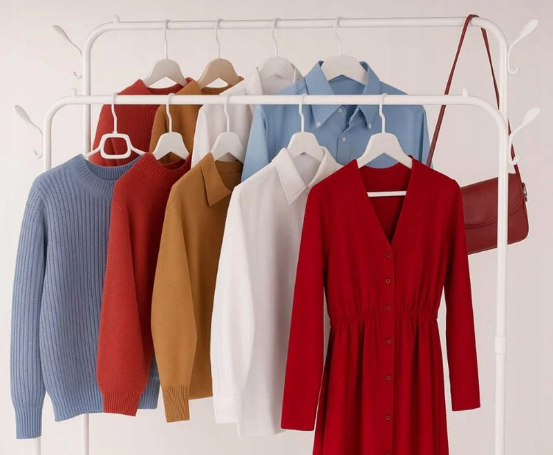 Kovový stojanový vešiak na oblečenie s policami na topánky 160 cm biely