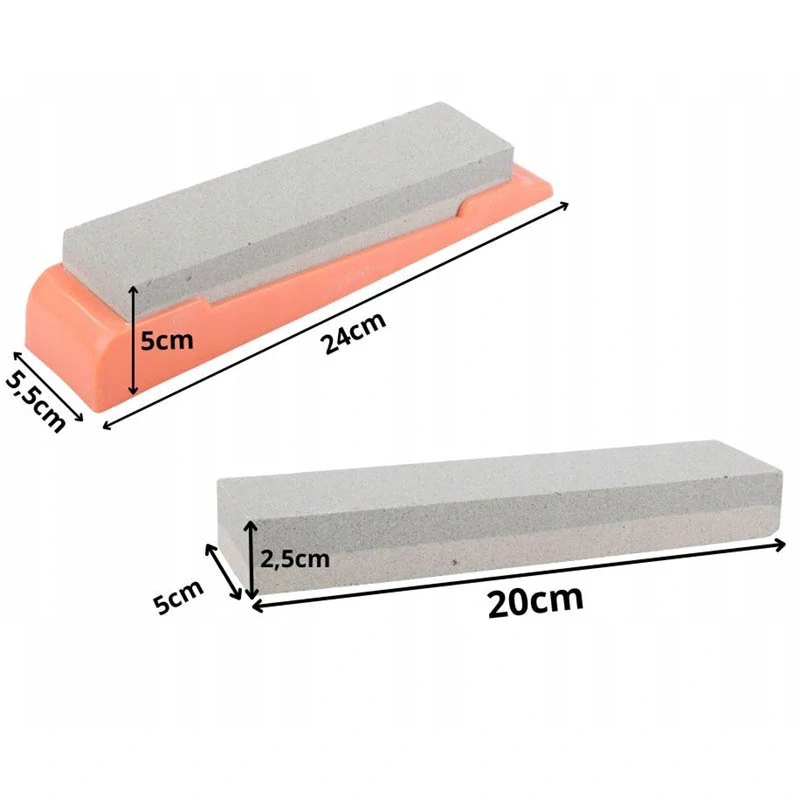 Dvojstranný brúsny kameň na nože a nožnice s podstavcom