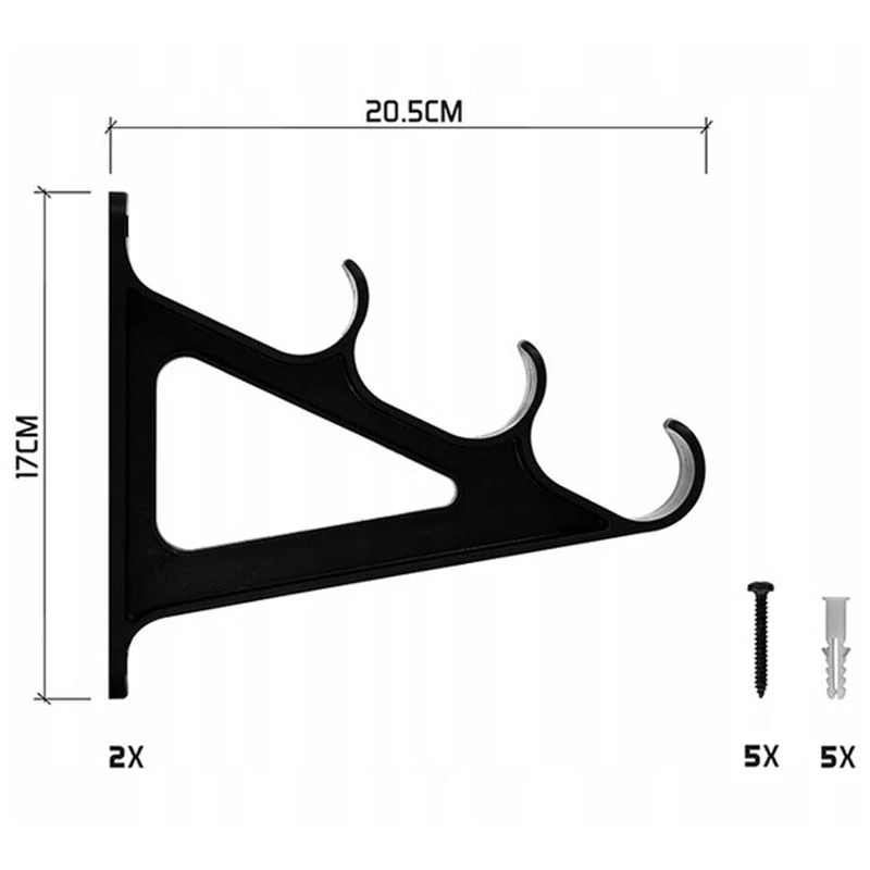 Nástenný vešiak na 3 udice