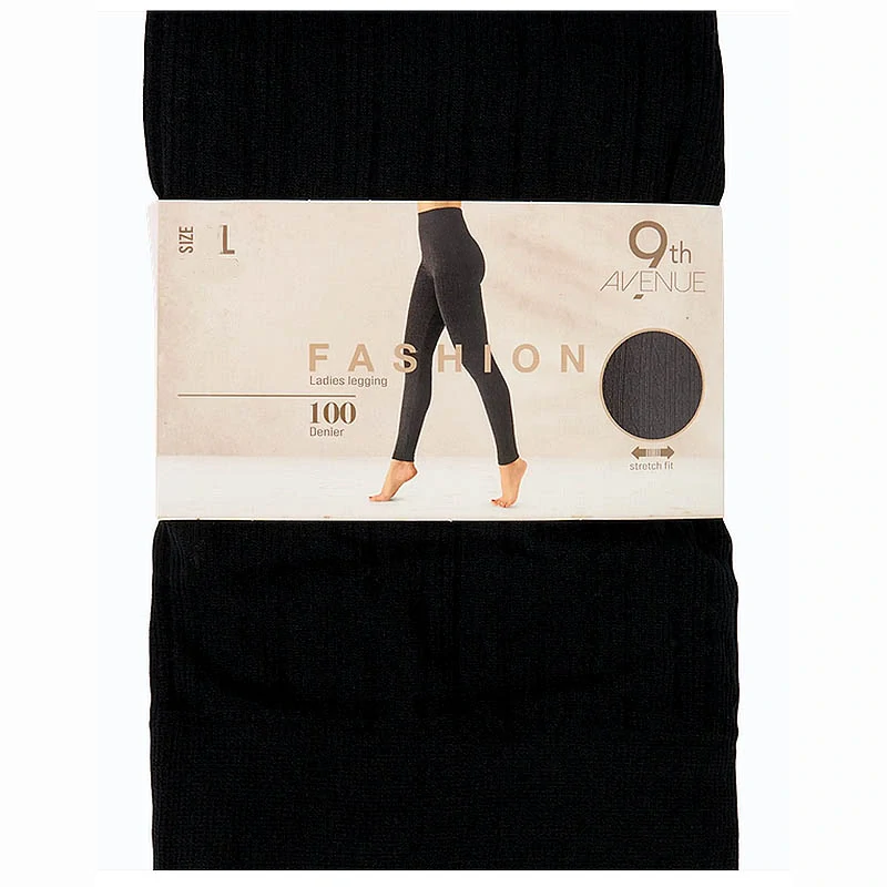 Dámske termo legíny s módnym vzorom, veľkosť L (44/46)