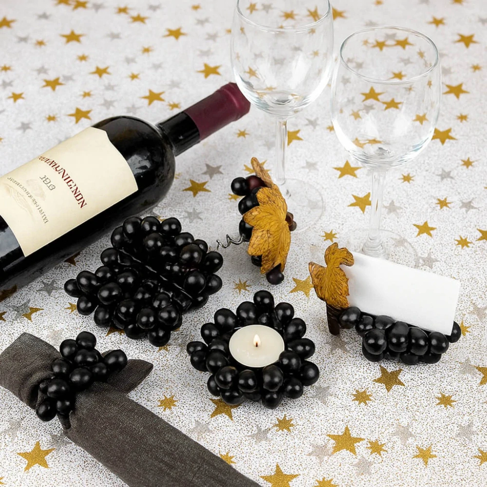 Dekoračná vinárska sada z hroznového dizajnu