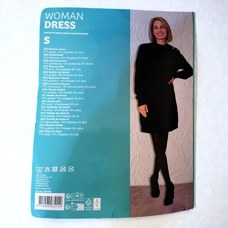 Dámske pletené šaty Woman Dress S