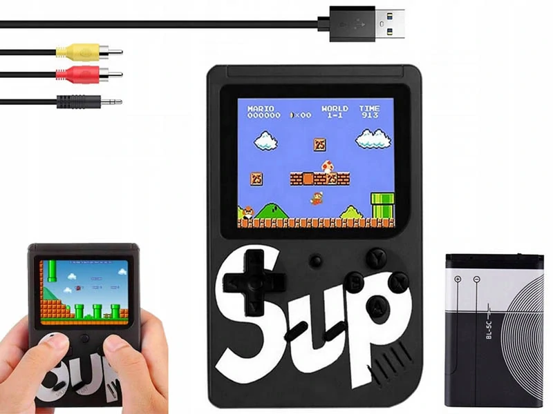 Herná konzola Sup Retro so 400 hrami - čierna