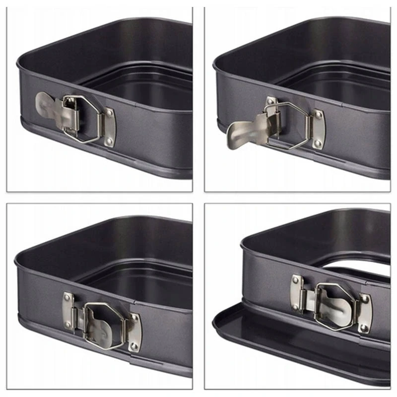 Sada štvorcových foriem na pečenie s odnímateľným okrajom (3 ks)