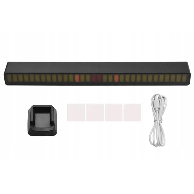 LED panel RGB reagujúci na zvuk USB čierny