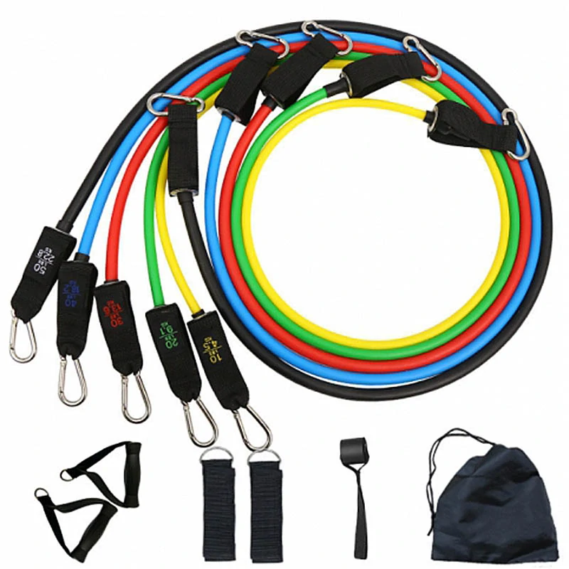 Sada odporových gúm na cvičenie 11 v 1