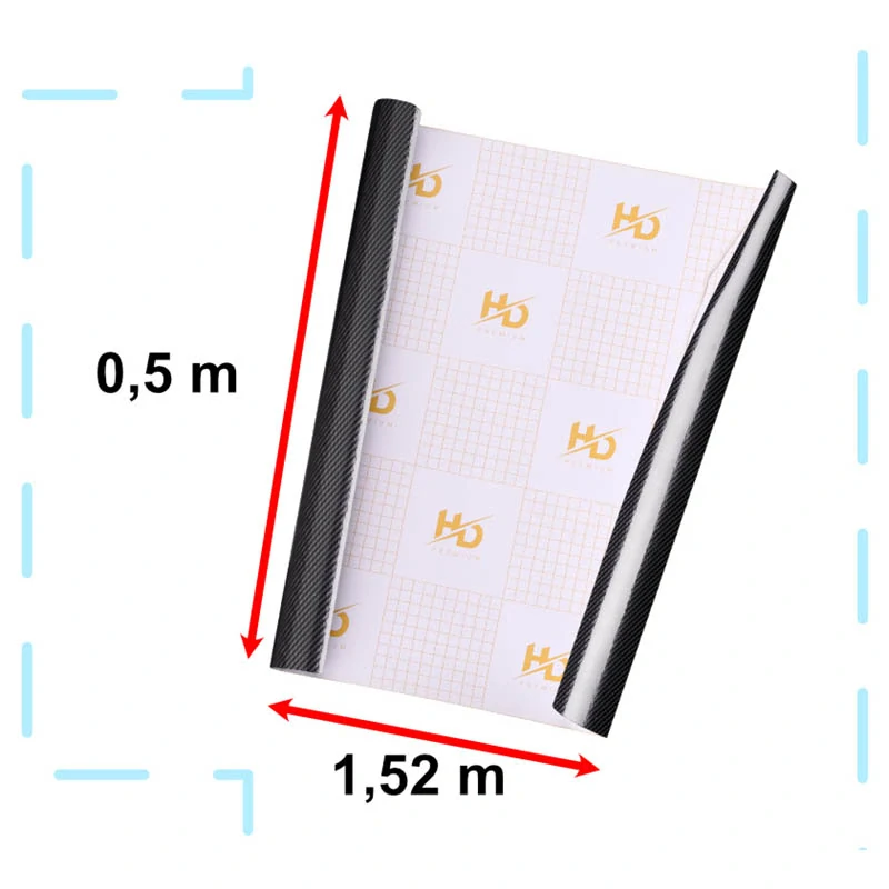 Karbónová fólia 5D čierna v rolke 1,52 × 18 m