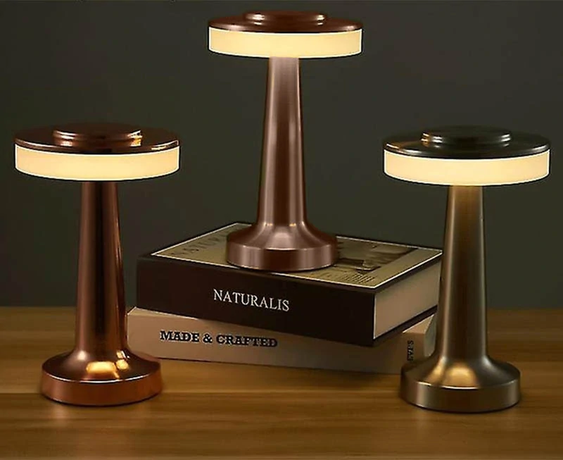 Dotyková stolová nočná lampička s 3 stupňami svetla medená