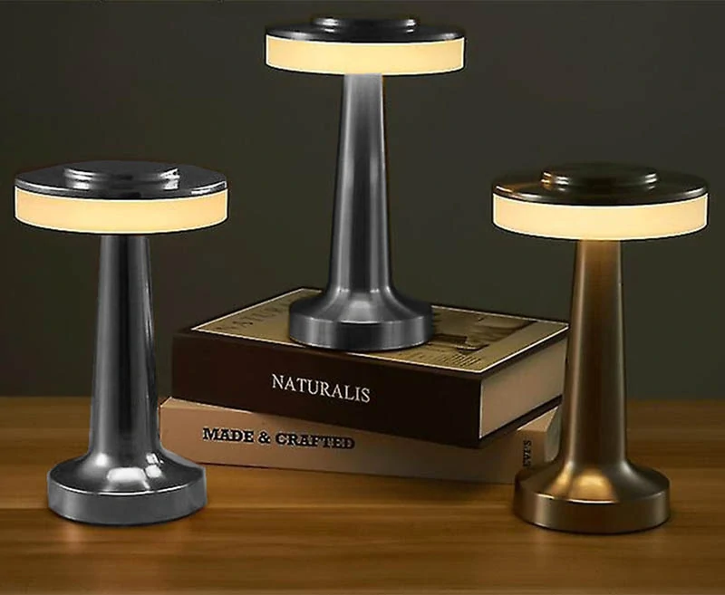 Dotyková stolová nočná lampička s 3 stupňami svetla strieborná