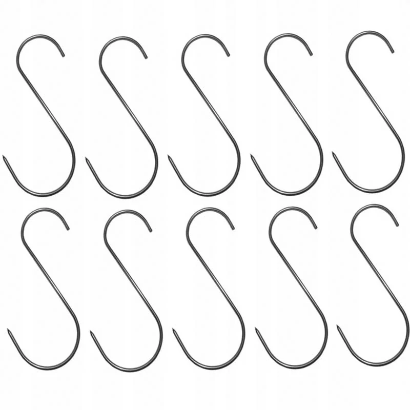 Nerezové háky na údenie 15 cm (10 kusov)