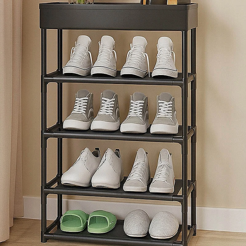 Plastový regál s 5 policami 81cm čierny