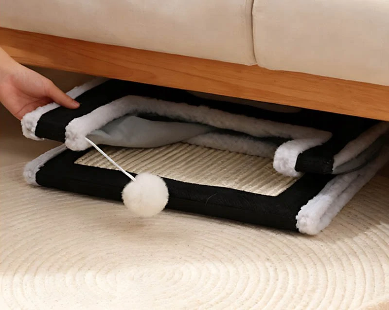 Domček pre mačku 2v1 so škrabadlom a pelechom