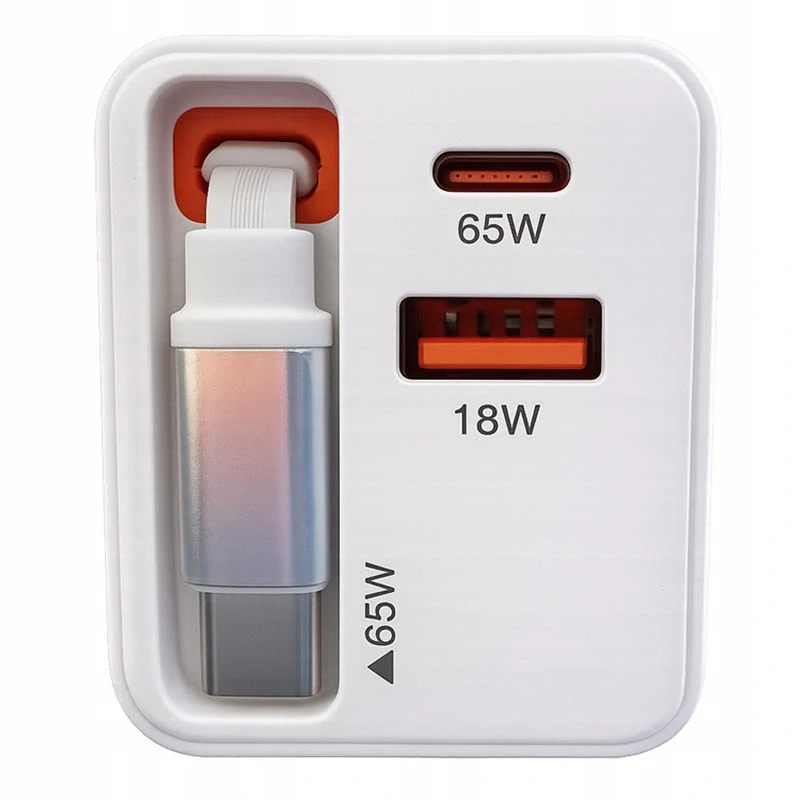Rýchla sieťová nabíjačka 65W s USB-C káblom