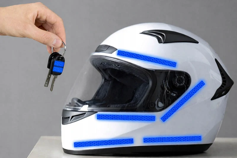 Reflexná páska modrá 1 cm × 8 m