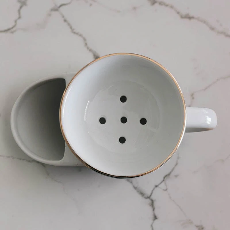 Reutterr Porzelan - Porcelánová miska na holenie Reutter s motívom plachetnice