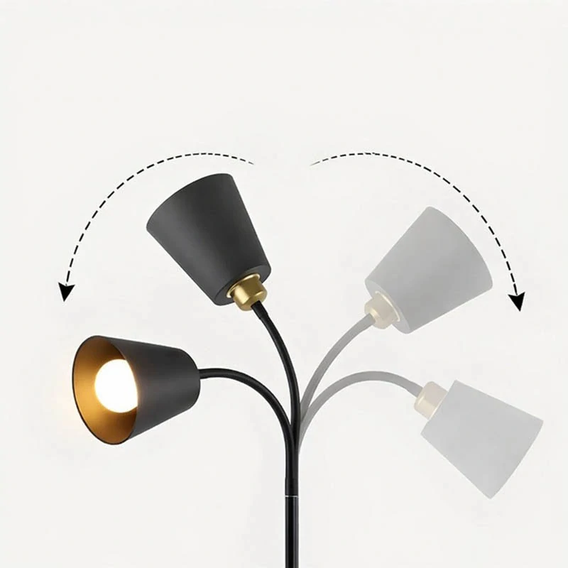 Moderná stojaca podlahová lampa 192 cm 2 × E27 čierna loft
