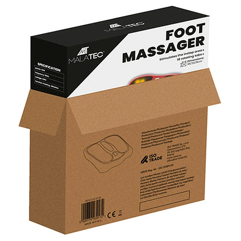 Masážny prístroj na nohy s vyhrievaním