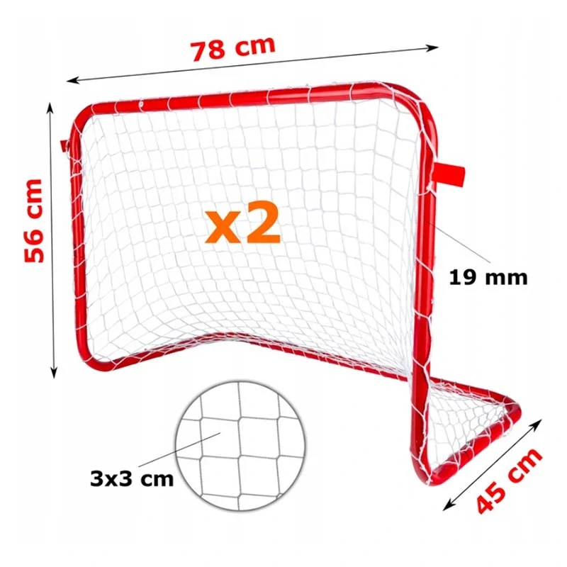 Futbalové bránky pre deti sada 2 ks 78 × 56 × 45 cm
