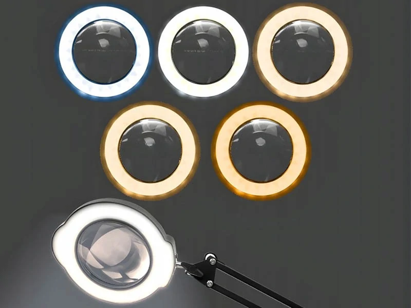 Stolná lampa s lupou 10×