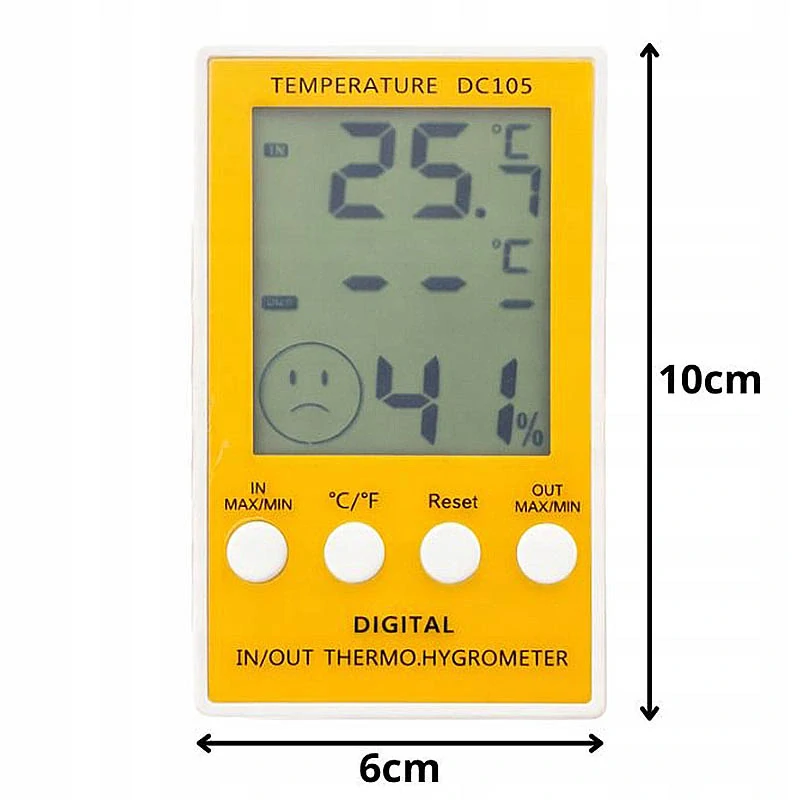Digitálny teplomer s vlhkomerom a sondou DC105