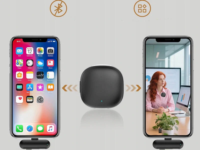 Bezdrôtové mikrofóny na oblečenie 2 ks USB-C