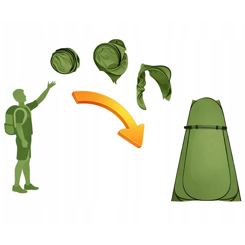 Turistický sprchovací pop-up stan