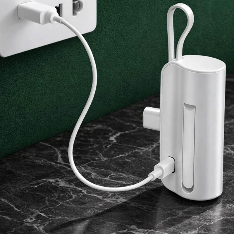 Powerbanka 5000 mAh s Lightning konektorom biela