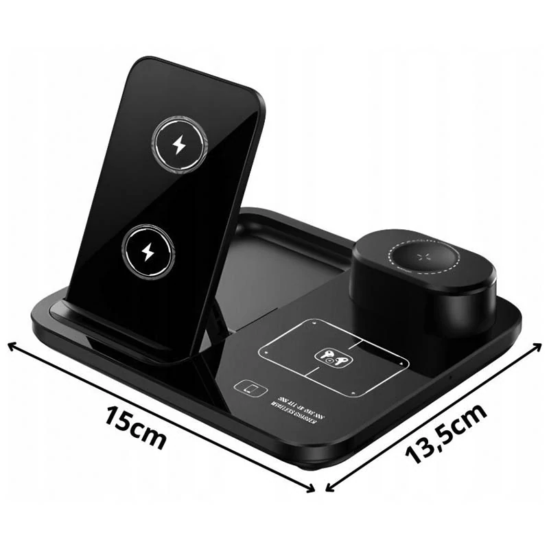 Bezdrôtová nabíjačka 3v1 na mobil, hodinky a slúchadlá