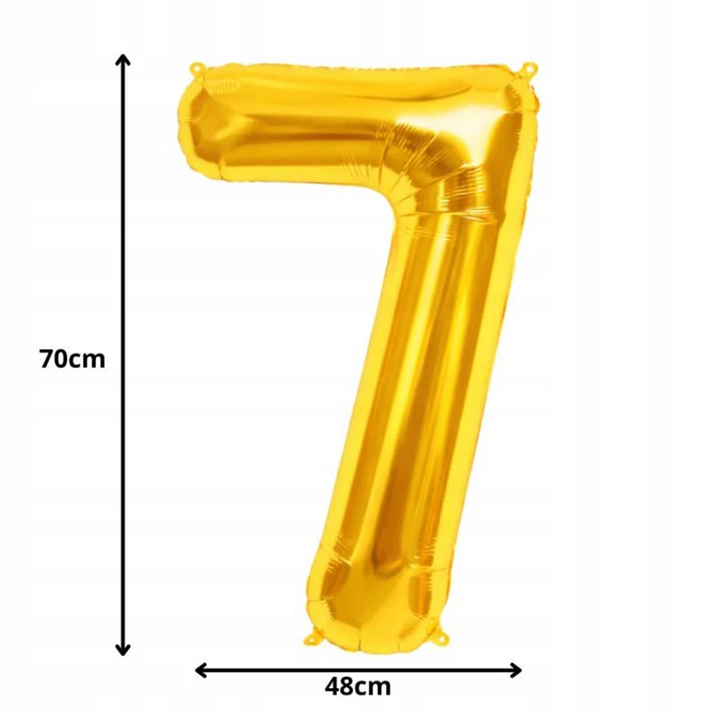 Fóliový balón číslo 7 zlatý 66 cm