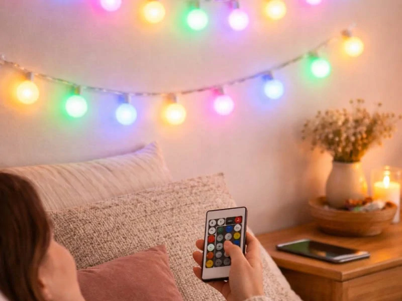 RGB svetelná reťaz 50 LED 7,5 m USB