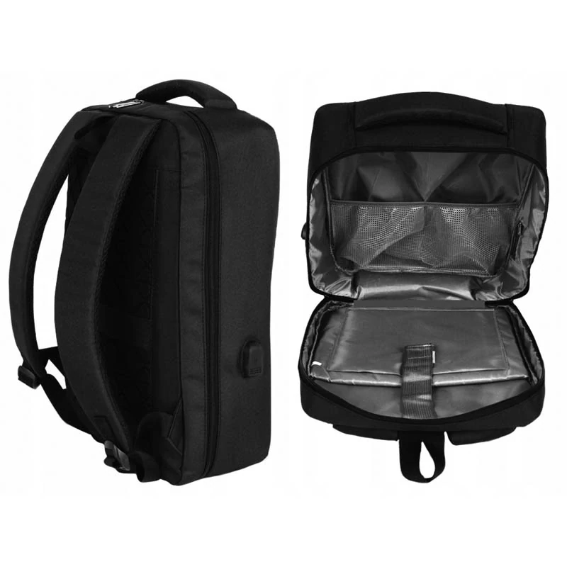 Batoh na notebook 15 L s kódovým zámkom čierny