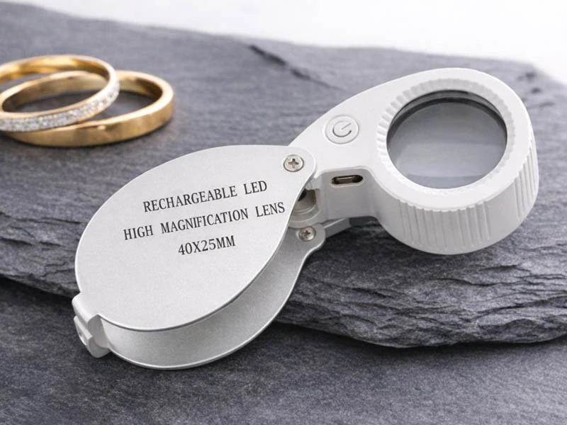 Vrecková lupa 40× s LED osvetlením