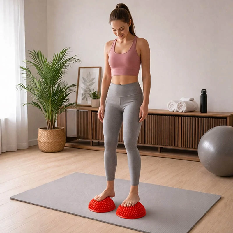 Masážna polguľa s výstupkami 16,5 cm